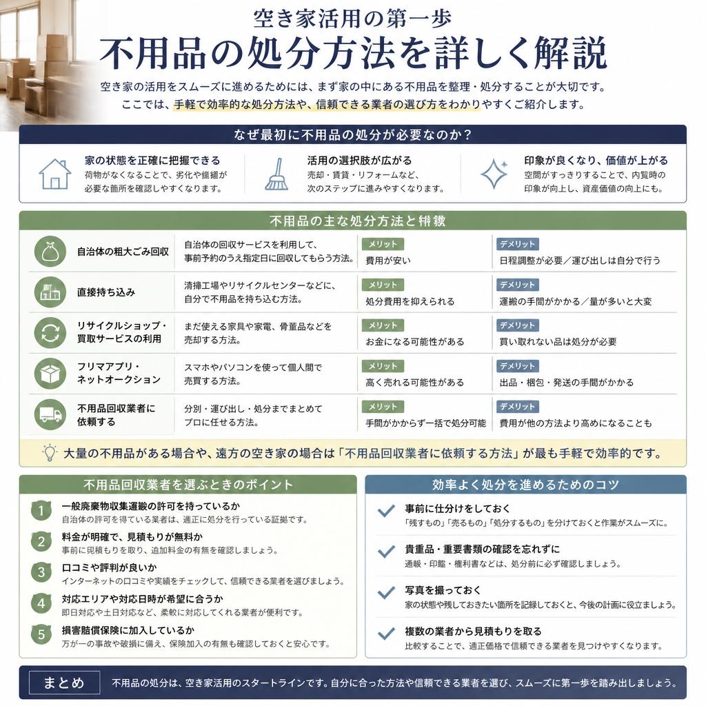 不用品処分の重要性