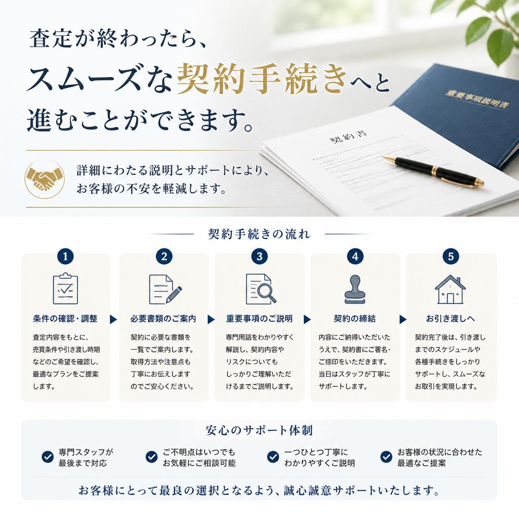 スムーズな契約プロセスのご案内