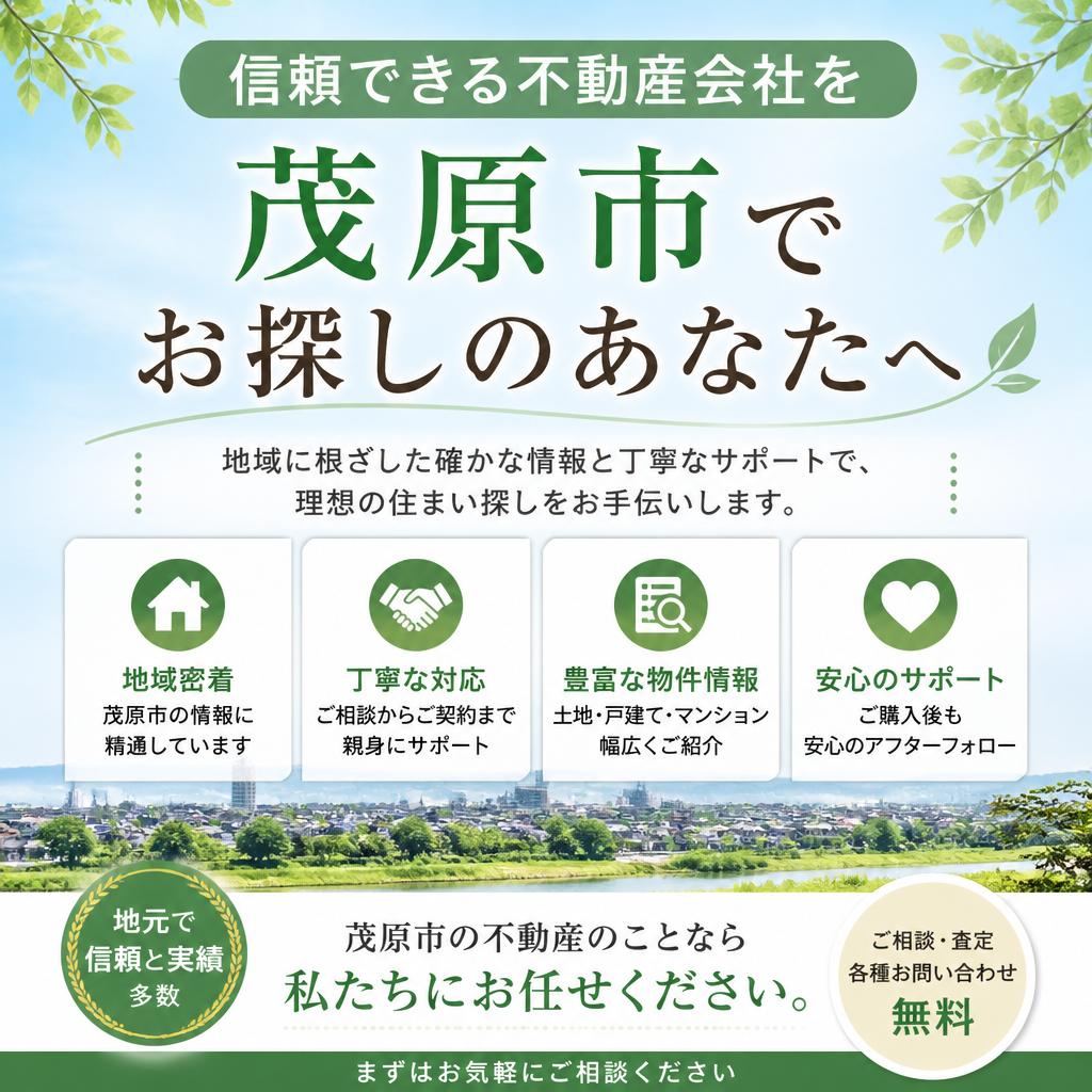 信頼できる不動産会社を茂原市でお探しのあなたへ