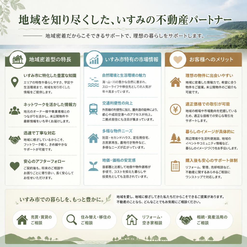 いすみ市の不動産会社のメリット