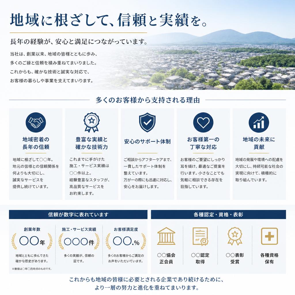 当社の信頼性と実績