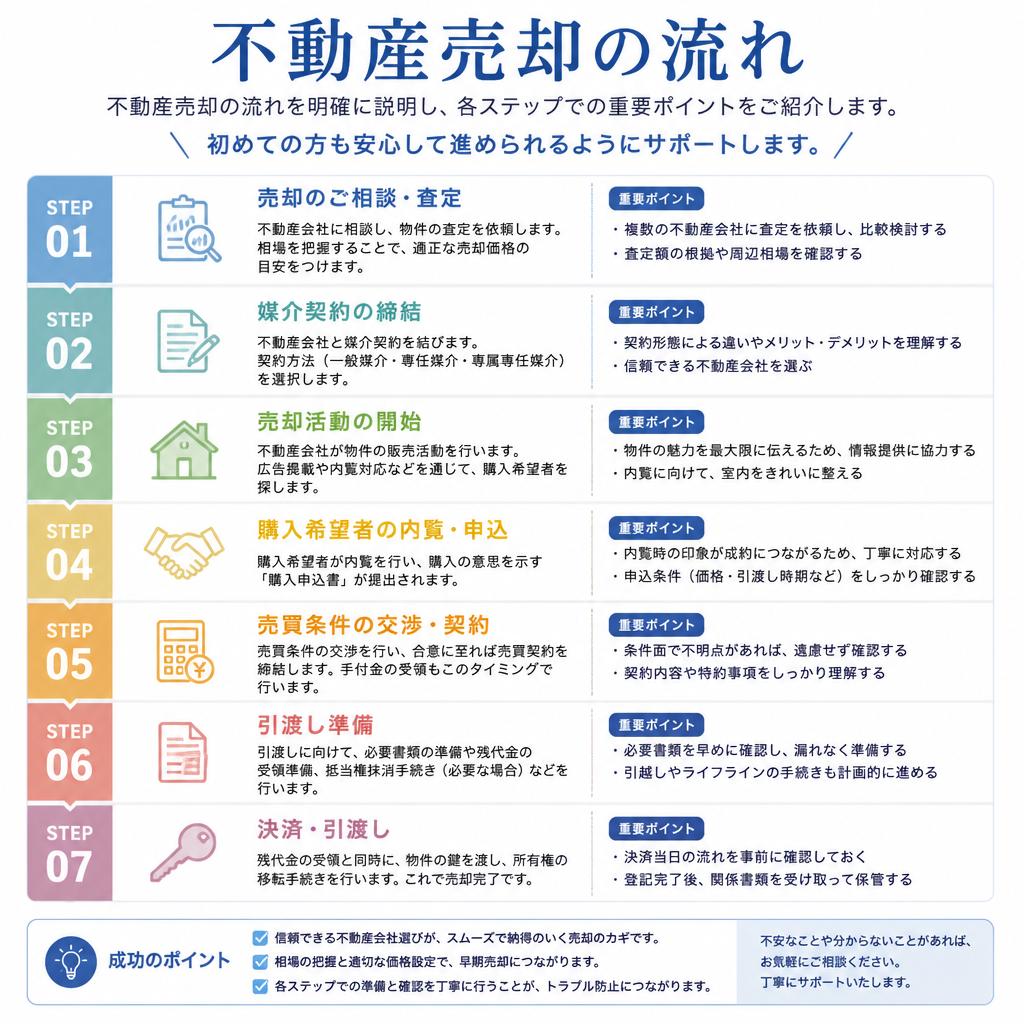 売却の流れとポイント
