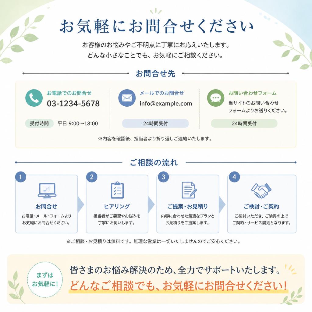 今すぐご相談を！