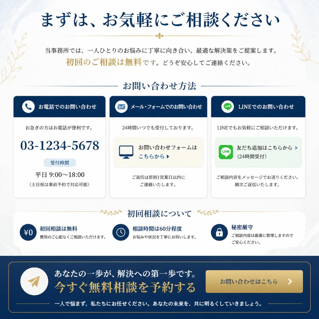 7. まずはお気軽に相談を！