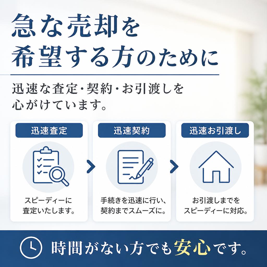 スピーディーな対応で安心