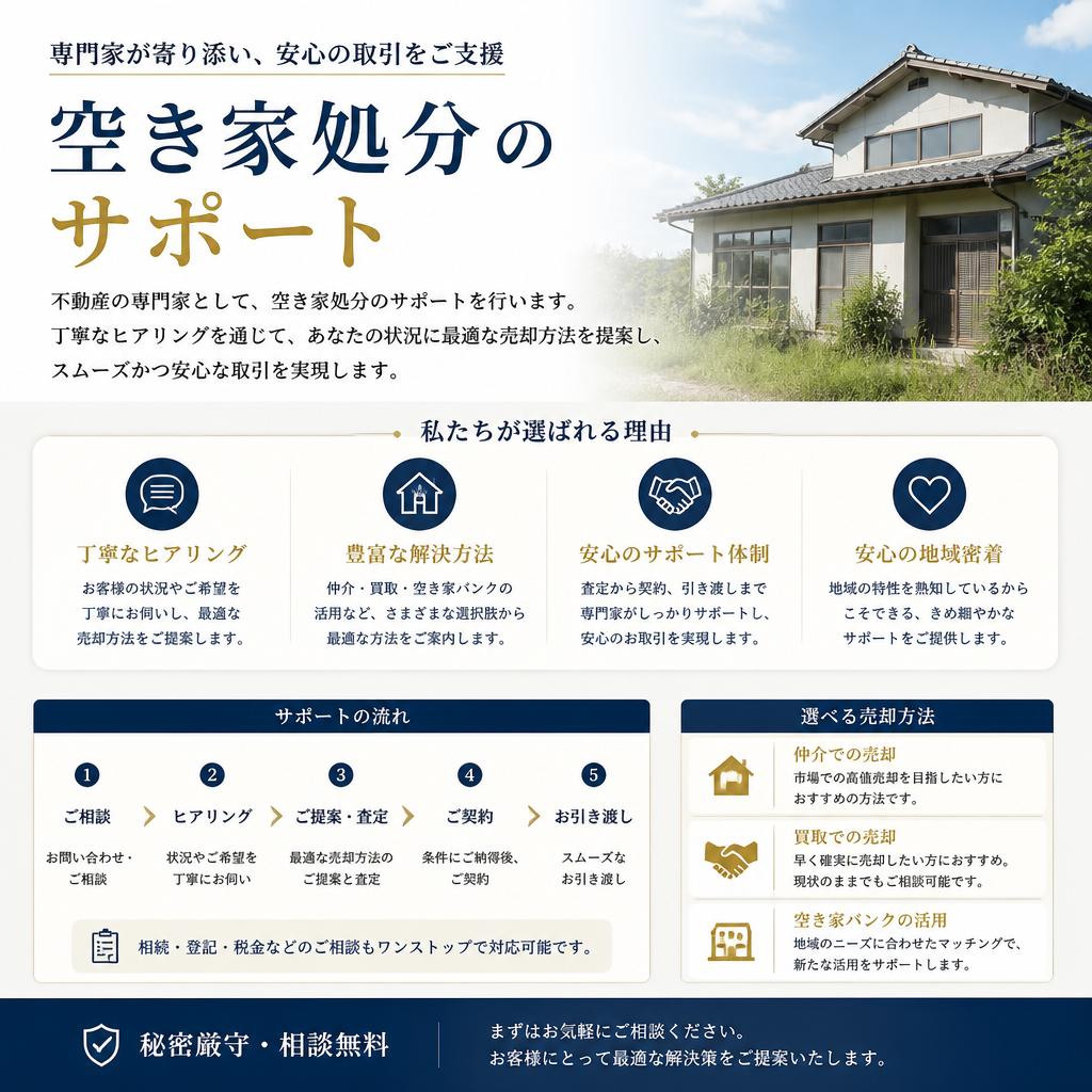 当社の空き家処分サポート