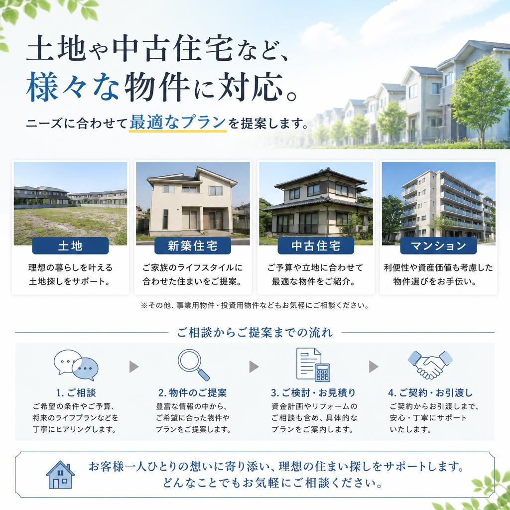 多様な対応物件