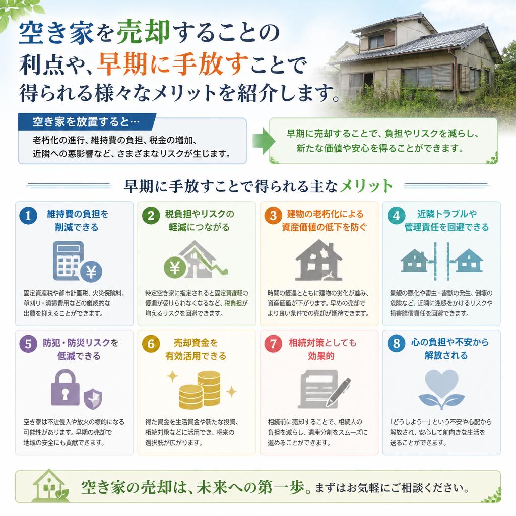 2. 空き家を売却するメリット